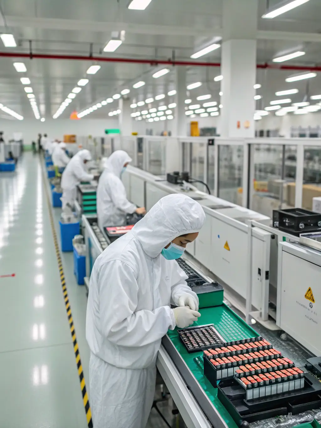 A photograph of a large warehouse filled with vape products ready for shipment, highlighting the scale and efficiency of a major US-based manufacturer.